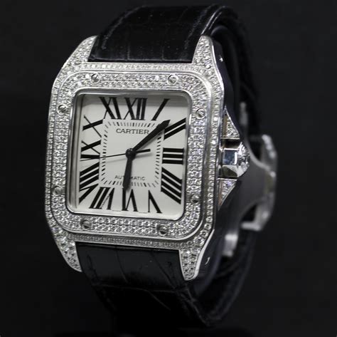 cartier watches santos 100|cartier santos 100 diamond price.